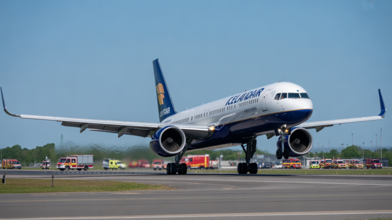 icelandair emergency landing manchester