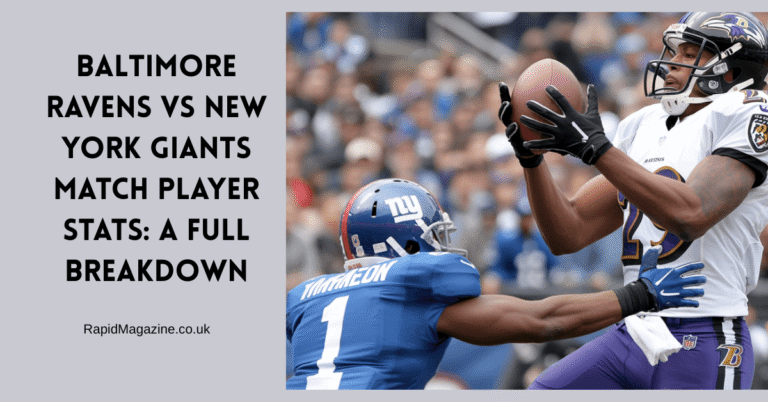 Baltimore Ravens vs New York Giants Match Player Stats