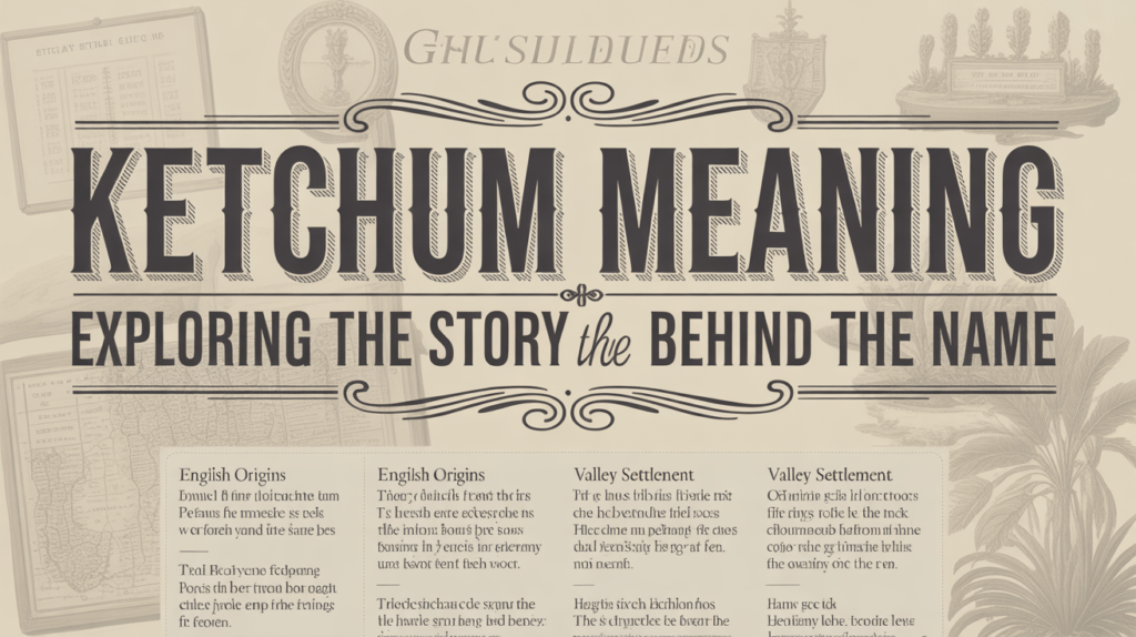 Ketchum Meaning