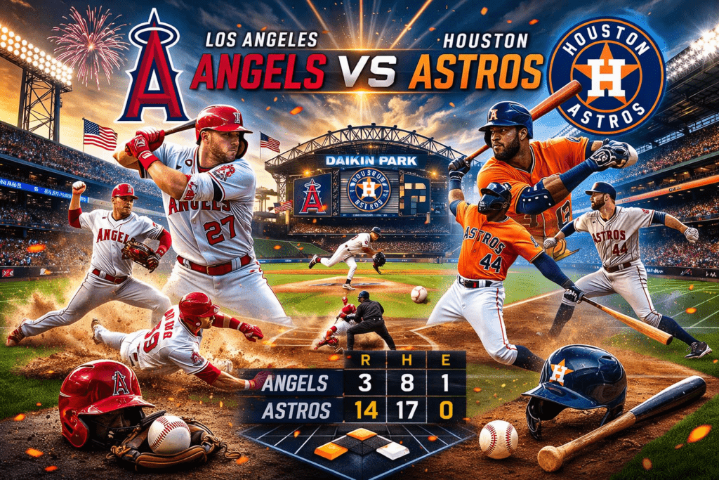 Los Angeles Angels vs Houston Astros Match Player Stats